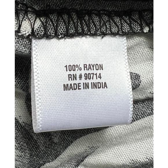 SAM JESS WOMENS SIZE XLARGE PRINTED V-NECK BELTED MAXI DRESS BLACK WHITE - Picture 10 of 12